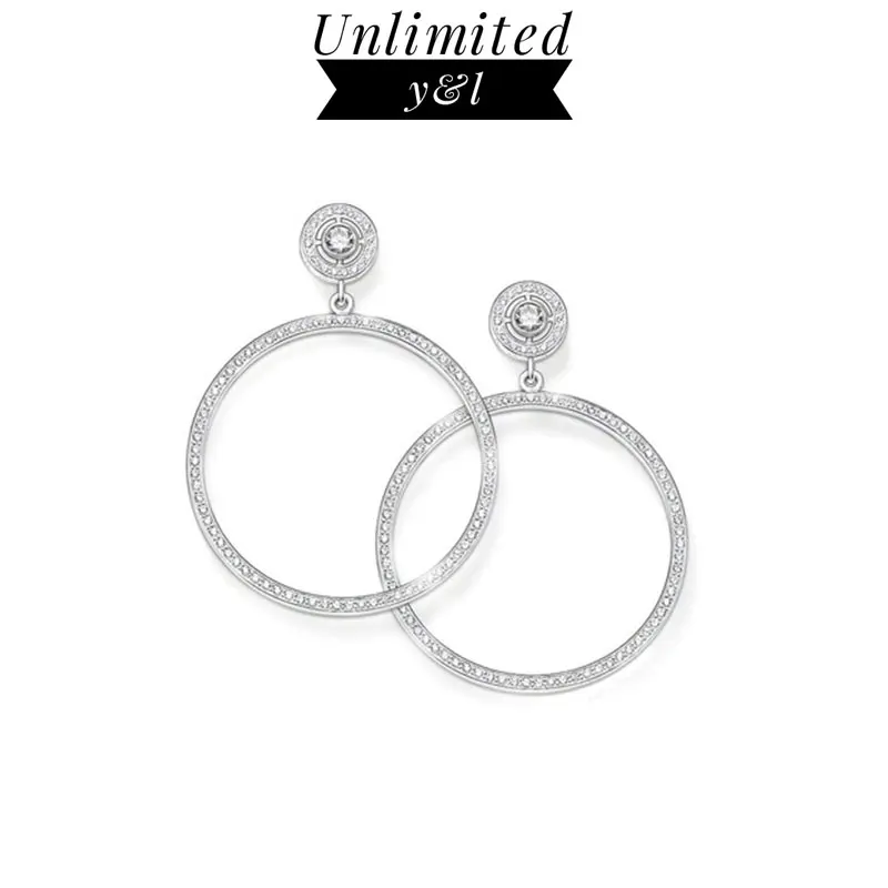 Big Circle Stud Earrings for Women Thomas Style Silver Fashion White Cubic Zirconia Round Ear Stud Jewelry 2018 New Gifts
Big Circle Stud Earrings for Women Thomas Style Silver Fashion White Cubic Zirconia Round Ear Stud Jewelry 2018 New Gifts