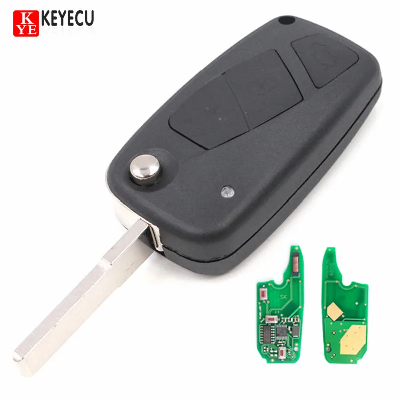 KEYECU Folding Remote Key Fob 3 Button 434MHz PCF7946 Chip for FIAT Punto Fiorino Doblo 500 QUBO 2012 2013 2014 Black Color
KEYECU Folding Remote Key Fob 3 Button 434MHz PCF7946 Chip for FIAT Punto Fiorino Doblo 500 QUBO 2012 2013 2014 Black Color