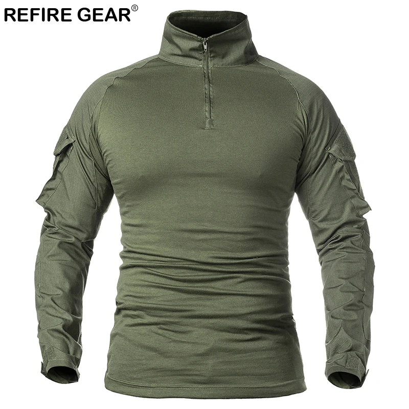 Refire Gear Spring Autumn Sports Outdoor T-shirt Long Sleeve Tactical Military Army Shirts Man Hunting Climbing Breathable Shirt
Refire Gear Spring Autumn Sports Outdoor T-shirt Long Sleeve Tactical Military Army Shirts Man Hunting Climbing Breathable Shirt