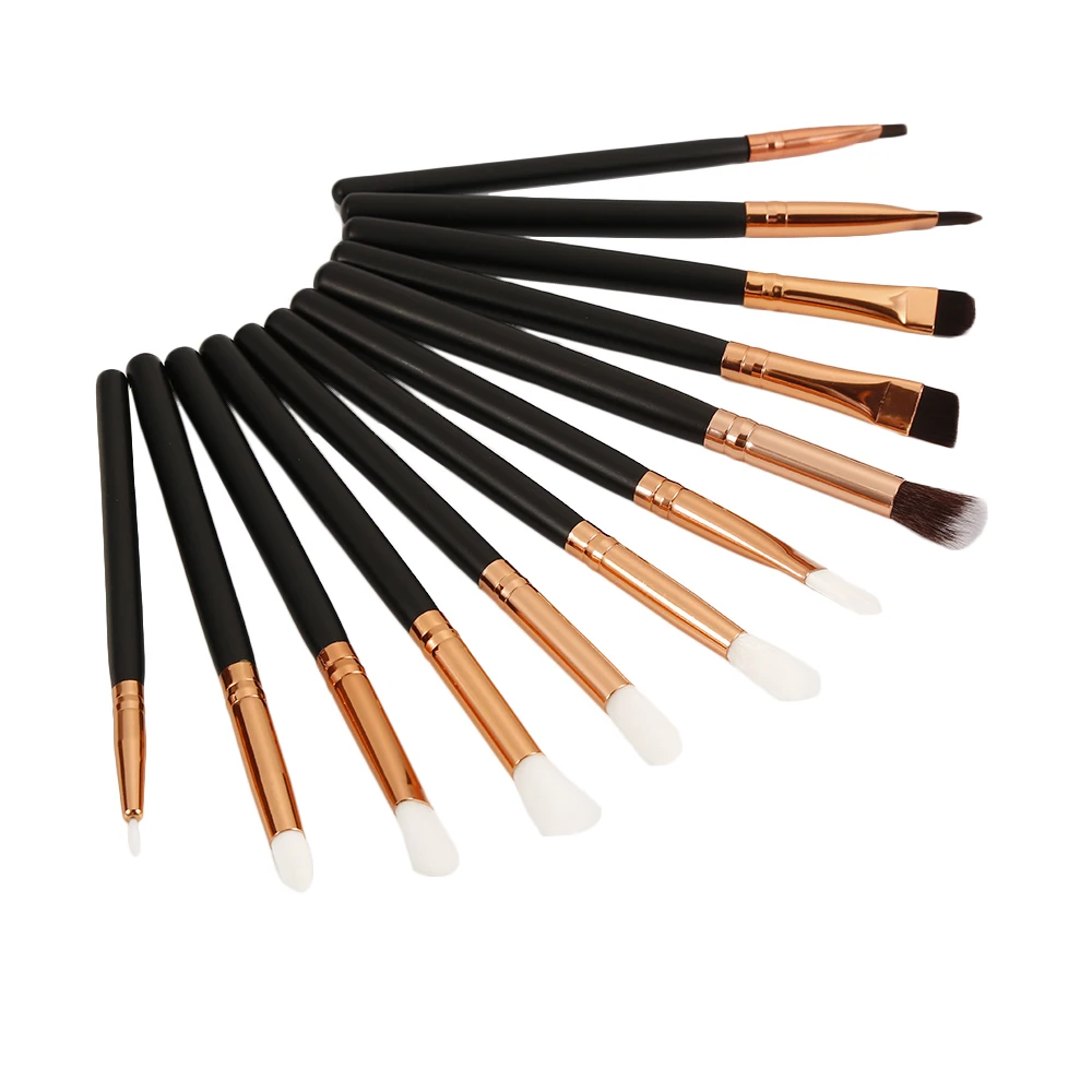 

ELECOOL 12pcs Eye Makeup Brushes Set Foundation Eyeshadow Eyeliner Lip Brush Make Up Eye Blending Brush Kit Cosmetic Beauty Tool