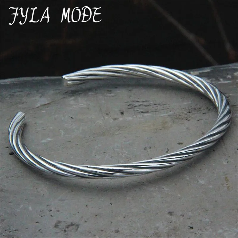Fyla Mode Silver Men Jewelry Punk 925 Sterling Silver Bracelet Men Twist Cuff Open Bracelets & Bangles Couple pulseira masculina
Fyla Mode Silver Men Jewelry Punk 925 Sterling Silver Bracelet Men Twist Cuff Open Bracelets & Bangles Couple pulseira masculina
