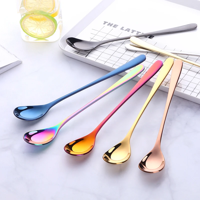 1PC 18/10 Stainless Steel Long Handle Ice Spoon 9 Color Rainbow Tableware For Coffee&Tea Ice Cream Dessert Stirring Spoons Scoop
1PC 18/10 Stainless Steel Long Handle Ice Spoon 9 Color Rainbow Tableware For Coffee&Tea Ice Cream Dessert Stirring Spoons Scoop