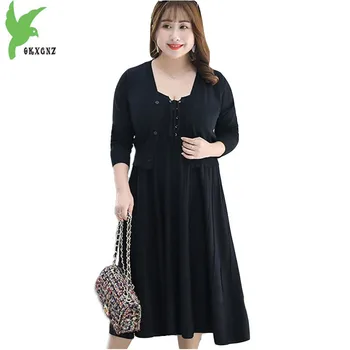 Plus size Knitted Two pieces set for Women 2018 NEW Autumn Sling Dress Suit Short Cardigan Sweater and Big swing Dress Sets 2094
Plus size Knitted Two pieces set for Women 2018 NEW Autumn Sling Dress Suit Short Cardigan Sweater and Big swing Dress Sets 2094