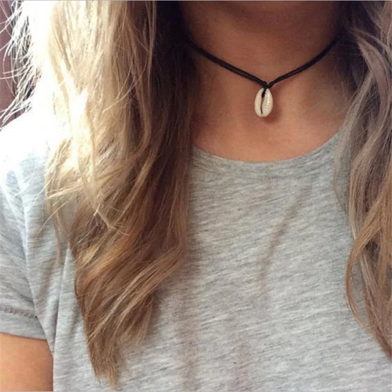 2019 New White Shells Black Rope Choker Necklace For Women Lucky Maxi Chokers Necklace Chocker Summer Beach Jewelry
2019 New White Shells Black Rope Choker Necklace For Women Lucky Maxi Chokers Necklace Chocker Summer Beach Jewelry