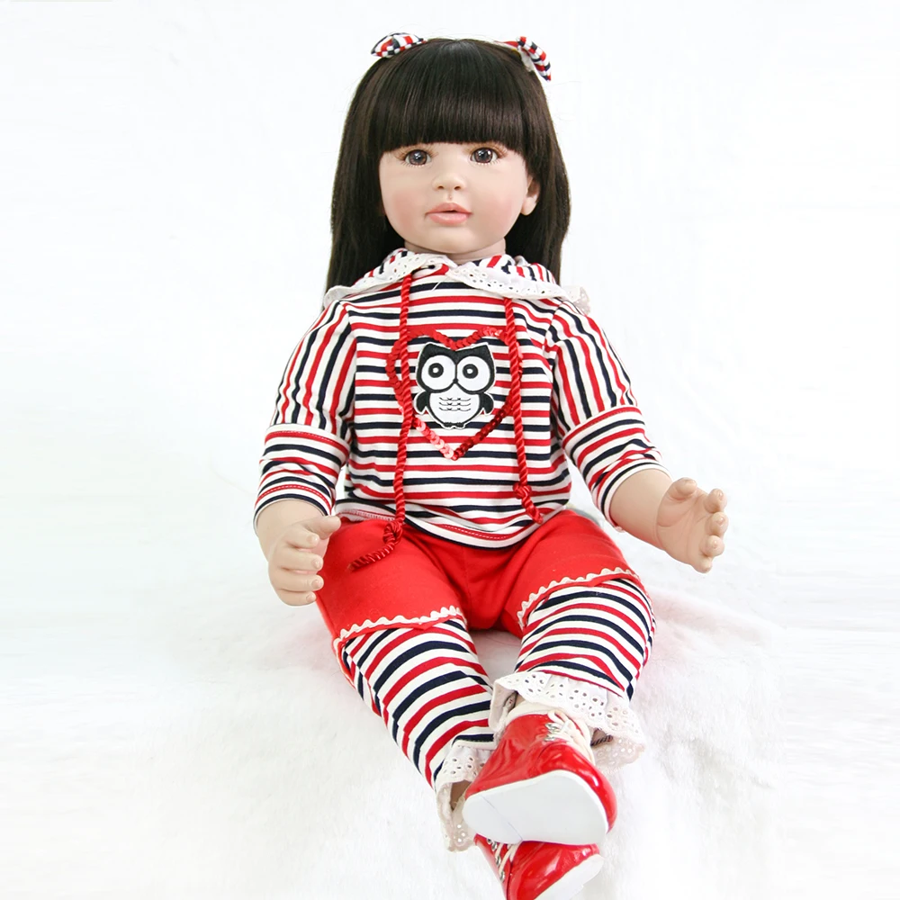 61cm Silicone reborn doll 24'' Lifelike Toddler Baby Girl Doll Reborn babies dolls with Cute cartoon clothes for kids play game
61cm Silicone reborn doll 24'' Lifelike Toddler Baby Girl Doll Reborn babies dolls with Cute cartoon clothes for kids play game