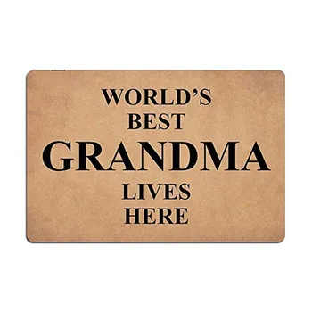 Funny Doormat World's Best Grandma Lives Here Door Mat Floor Mat Inside/Outside Rubber Mat Rug Home Decor
Funny Doormat World's Best Grandma Lives Here Door Mat Floor Mat Inside/Outside Rubber Mat Rug Home Decor
