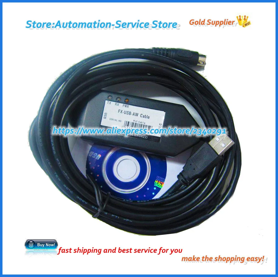 Diamond Shape New FX-USB-AW Programming Cable FOR FX3U PLC USB/RS422 FXUSBAW Win7 Win10 Top Quality
Diamond Shape New FX-USB-AW Programming Cable FOR FX3U PLC USB/RS422 FXUSBAW Win7 Win10 Top Quality