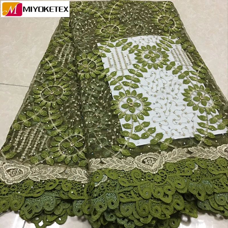 High Quality Green African Lace Fabric For Wedding 2019 Embroidered Mesh Lace Fabrics With Stones Nigerian Guipure Lace ZQ26-2
High Quality Green African Lace Fabric For Wedding 2019 Embroidered Mesh Lace Fabrics With Stones Nigerian Guipure Lace ZQ26-2