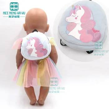 Accessories for doll fit 43 cm toy new born doll baby fashion Cartoon plush backpack 
Accessories for doll fit 43 cm toy new born doll baby fashion Cartoon plush backpack