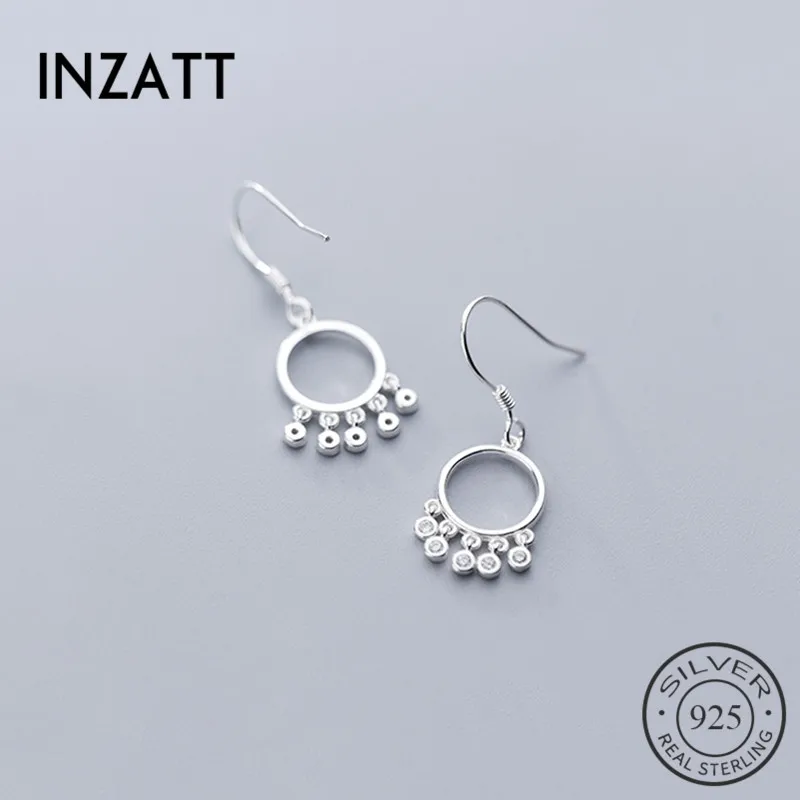 INZATT Real 925 Sterling Silver Short Zircon Tassel Round Drop Earrings For Elegant Women Party Cute Fine Jewelry Accessories
INZATT Real 925 Sterling Silver Short Zircon Tassel Round Drop Earrings For Elegant Women Party Cute Fine Jewelry Accessories