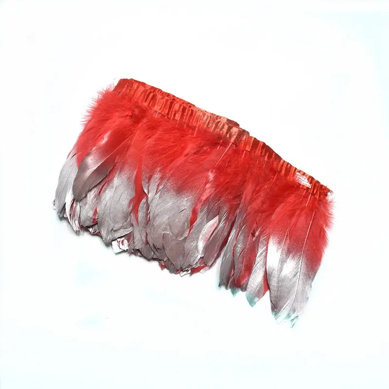2Meters Dipped Gold silver Goose Feathers Trims Fringe red Feather Crafts Carnival Clothing dress headwear Wedding decoration
2Meters Dipped Gold silver Goose Feathers Trims Fringe red Feather Crafts Carnival Clothing dress headwear Wedding decoration