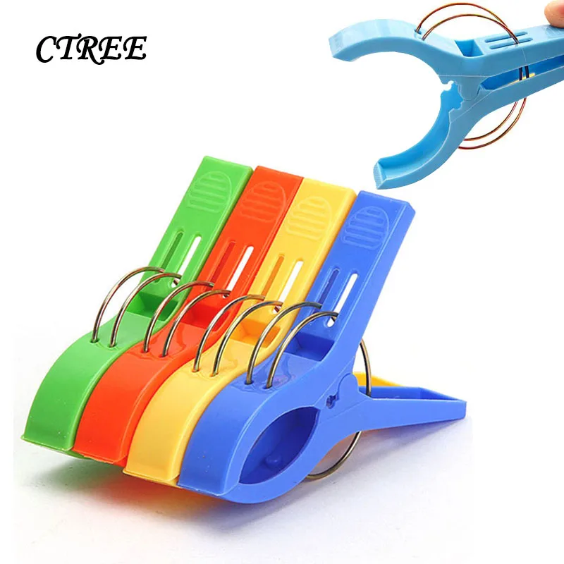 CTREE 12*8 5 см 4 шт. большие пластиковые цвета прочный ветрозащитный зажим солнце