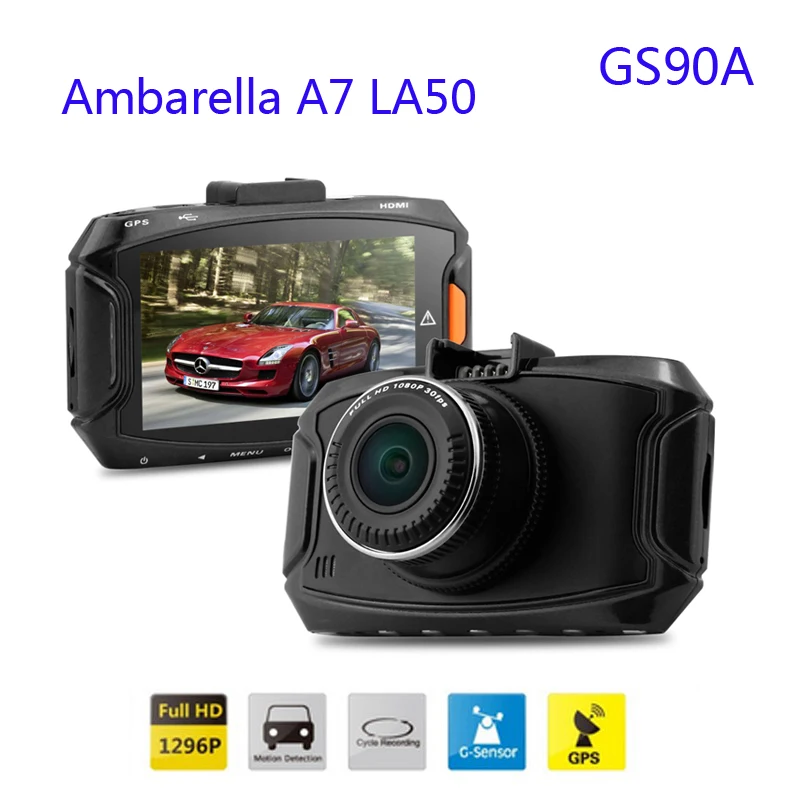 GS90A font b car b font dvr Ambarella A7 LA50 FHD 2560 1080P 30fps 5 0