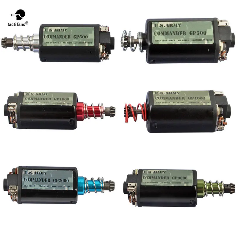 Commander AEG Motor GP500 GP1000 GP2000 GP300 High Torque/speed Long/Short Axle for M4 AK AEG/EBB Gearboxs
Commander AEG Motor GP500 GP1000 GP2000 GP300 High Torque/speed Long/Short Axle for M4 AK AEG/EBB Gearboxs