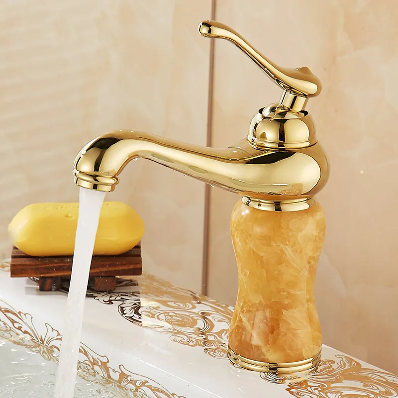 European Style Gold with jade finish Art Basin faucet Cold And Hot Water tap Bathroom Sink Faucets
European Style Gold with jade finish Art Basin faucet Cold And Hot Water tap Bathroom Sink Faucets