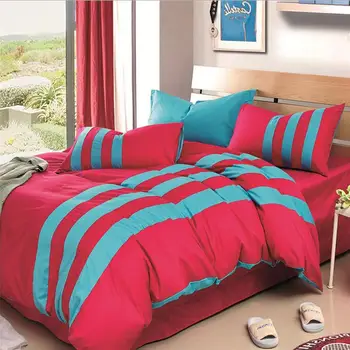 Sport Style Cotton 4pcs Beding Sets Stitching Color Bedding Clothes Bed Sheets Duvet Cover High Quality Home Decoration Textile
Sport Style Cotton 4pcs Beding Sets Stitching Color Bedding Clothes Bed Sheets Duvet Cover High Quality Home Decoration Textile