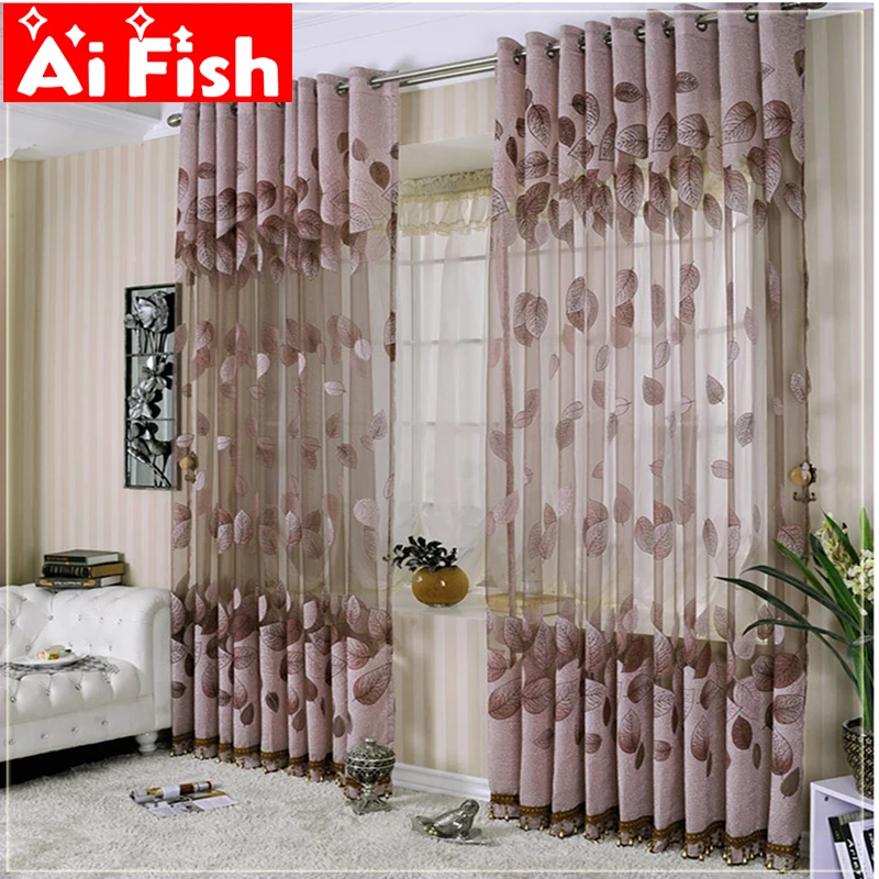 Rural Luxury Leaves Designer Tulle Curtain For Living Room Semi-shade Silky Lining Kitchen Window Screening Panel WP347#40
Rural Luxury Leaves Designer Tulle Curtain For Living Room Semi-shade Silky Lining Kitchen Window Screening Panel WP347#40