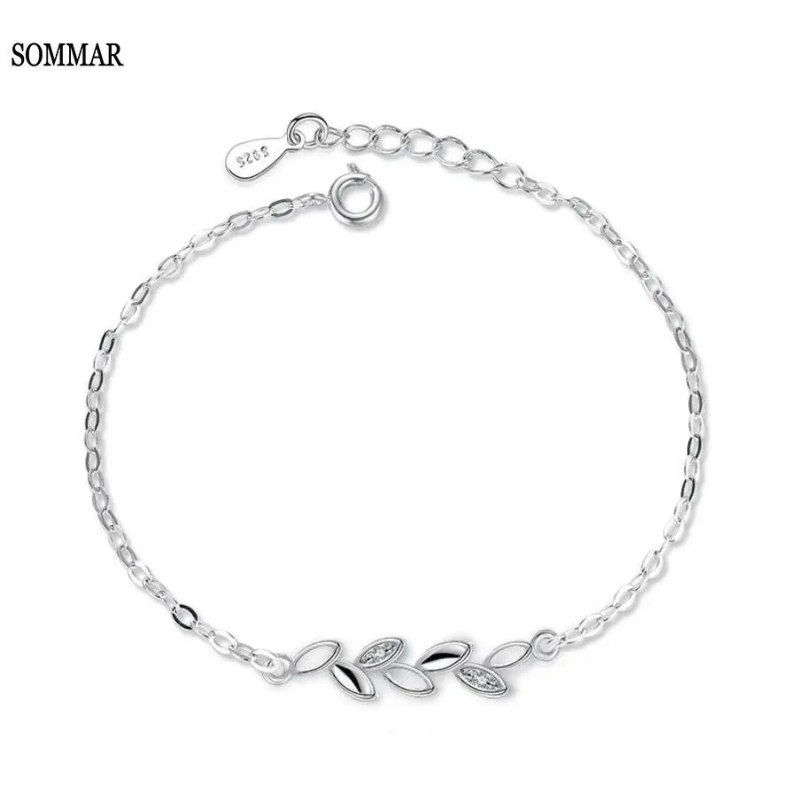 Sommar New Simple Fashion 925 sterling Silver Leaves Chian Bracelet For Women Jewelry tree leaf pulseira S-B46
Sommar New Simple Fashion 925 sterling Silver Leaves Chian Bracelet For Women Jewelry tree leaf pulseira S-B46