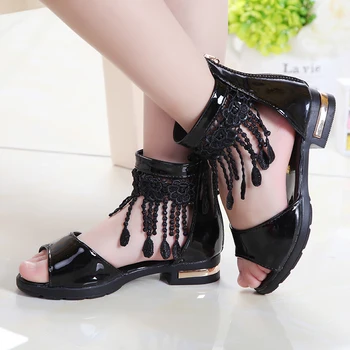 Children Girls Sandal Summer Roman Shoes Lace Tassel Kids Sandals For Girls Fish Mouth Princess Gladiator Shoes Black KS245
Children Girls Sandal Summer Roman Shoes Lace Tassel Kids Sandals For Girls Fish Mouth Princess Gladiator Shoes Black KS245