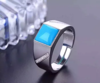 Natural green turquoise Ring Natural gemstone Ring 925 sterling silver trendy luxurious Square men women's party fine Jewelry
Natural green turquoise Ring Natural gemstone Ring 925 sterling silver trendy luxurious Square men women's party fine Jewelry