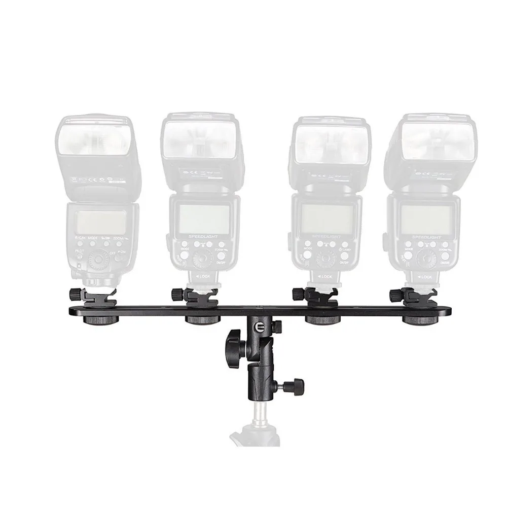 Four camera Lights bracket Flash Bracket Holder Umbrella Top Flash Bracket Device 4 Hot Shoe holder for Canon/ Nikon/ Yongnuo
Four camera Lights bracket Flash Bracket Holder Umbrella Top Flash Bracket Device 4 Hot Shoe holder for Canon/ Nikon/ Yongnuo