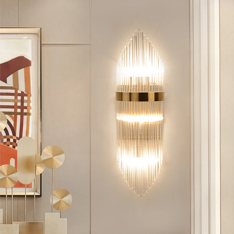 Postmodern Crystal Wall Lamp Hotel Bedroom Bedside Glass Lamp European Living Room Wall Light Aisle Stair Bathroom Mirror Lights
Postmodern Crystal Wall Lamp Hotel Bedroom Bedside Glass Lamp European Living Room Wall Light Aisle Stair Bathroom Mirror Lights
