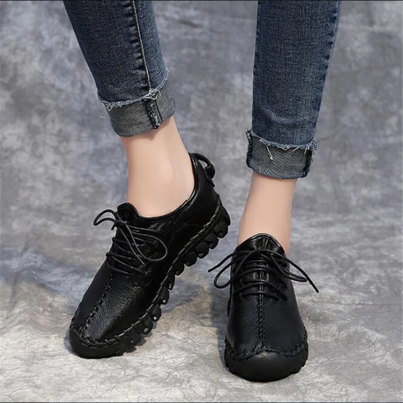 2018 spring new soft running shoes women's leather sports shoes girls lace flat Sneakers handmade white shoes Athletic Shoes
2018 spring new soft running shoes women's leather sports shoes girls lace flat Sneakers handmade white shoes Athletic Shoes