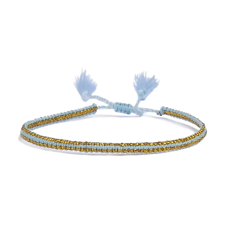 

ABL098(1), Hippie Thin Seed Beads Adjustable String Braided Tassel Bracelets France Brazilian BOHO Nepal Friendship Bracelet