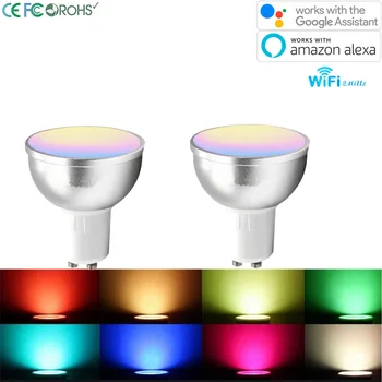 Smart Wifi Bulb GU10, RGBW Smart GU10 Lamp,Dimmable Smart LED APP Remote Control Work with Alexa/Google/IFTTT-S
Smart Wifi Bulb GU10, RGBW Smart GU10 Lamp,Dimmable Smart LED APP Remote Control Work with Alexa/Google/IFTTT-S