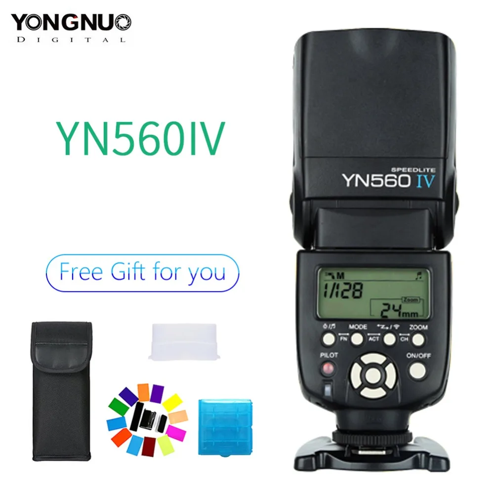 Беспроводная вспышка YONGNUO YN560 IV 2 4G Speedlite A99 A58 A6000 A3000 A7 A7r A7s NEX-6N YN-560IV для Sony Canon Nikon |