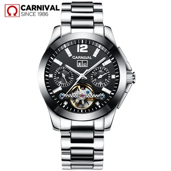 CARNIVAL Men's Watches Luxury Automatic Mechanical Watch Men Multifunction Waterproof Business Sport Tourbillon Skeleton Watches
CARNIVAL Men's Watches Luxury Automatic Mechanical Watch Men Multifunction Waterproof Business Sport Tourbillon Skeleton Watches