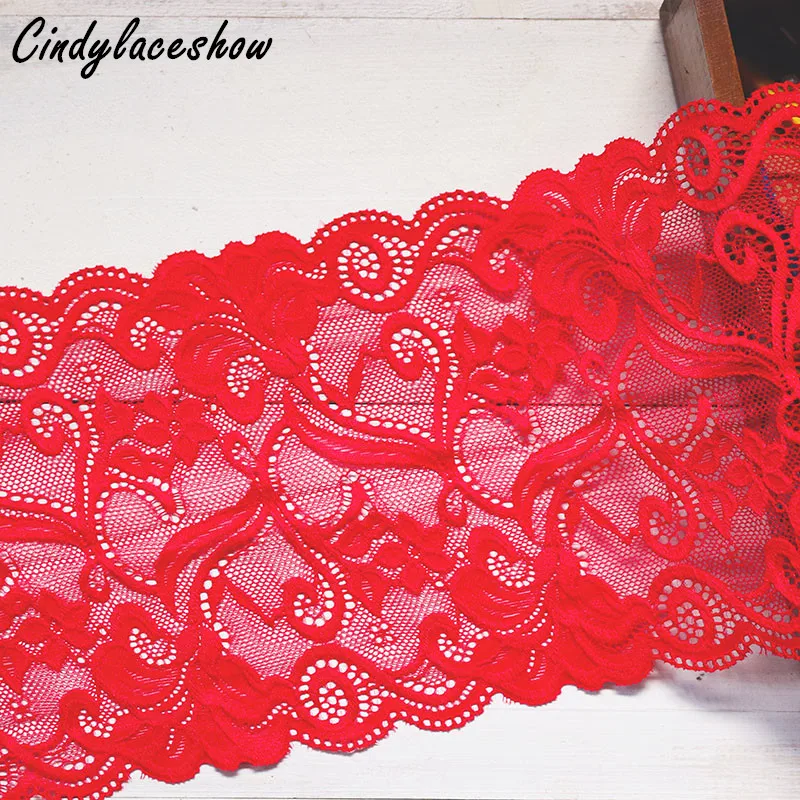 2Yards 16cm Width Large Flower Elastic Lace Trim Clothing Accessories DIY Sewing Lace Applique Stretch Trimmings Lace Fabric Red
2Yards 16cm Width Large Flower Elastic Lace Trim Clothing Accessories DIY Sewing Lace Applique Stretch Trimmings Lace Fabric Red
