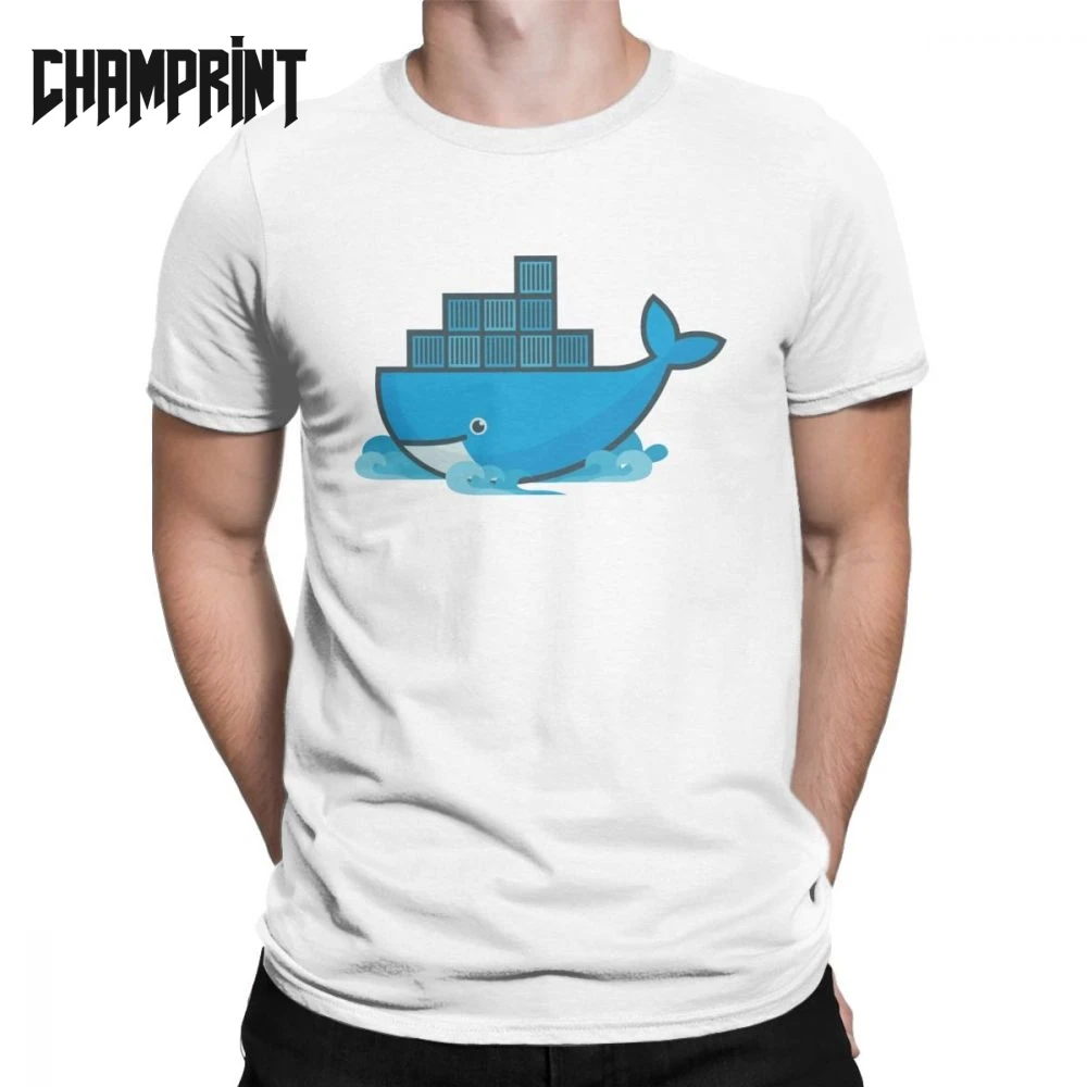 Men Docker Whale T Shirts Ruby Programming 100% Cotton Clothes Humor Short Sleeve O Neck Tees Original T-Shirts
Men Docker Whale T Shirts Ruby Programming 100% Cotton Clothes Humor Short Sleeve O Neck Tees Original T-Shirts