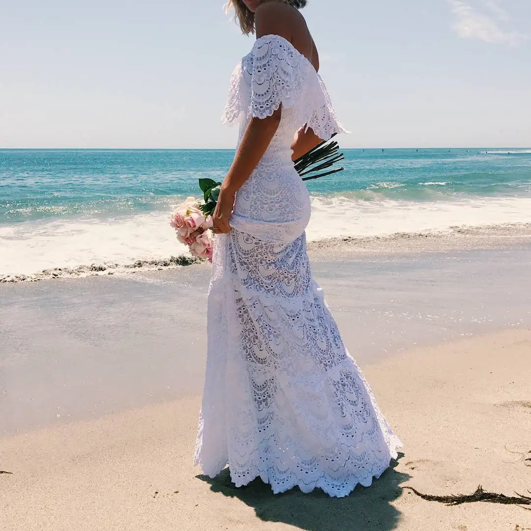 2019 Women Strapless Long Sleeve Loose White Beach Dress Sexy Off Shoulder Lace Boho Women Maxi Dress Vestidos De Festa
2019 Women Strapless Long Sleeve Loose White Beach Dress Sexy Off Shoulder Lace Boho Women Maxi Dress Vestidos De Festa