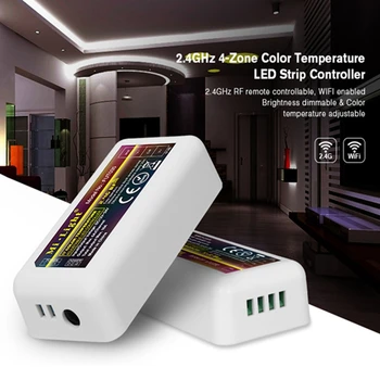 Mi Light Warm White/Cold White CW WW Single color LED Strip 2.4G Wireless RF 4-Zone Remote control Brightness Adjustable dimmer
Mi Light Warm White/Cold White CW WW Single color LED Strip 2.4G Wireless RF 4-Zone Remote control Brightness Adjustable dimmer