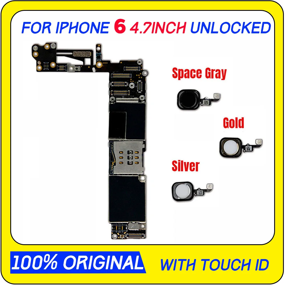 100% Original Unlocked For iPhone 6 Motherboard with fingerprint For iPhone 6 Logic Mainboard With IOS Test Good Work
100% Original Unlocked For iPhone 6 Motherboard with fingerprint For iPhone 6 Logic Mainboard With IOS Test Good Work