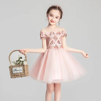 Sweet Sequins Champagne Flower Girl Mesh Dress Off Shoulder Evening Gown Kids Communion Prom Gowns Pageant Dresses For Girls
Sweet Sequins Champagne Flower Girl Mesh Dress Off Shoulder Evening Gown Kids Communion Prom Gowns Pageant Dresses For Girls