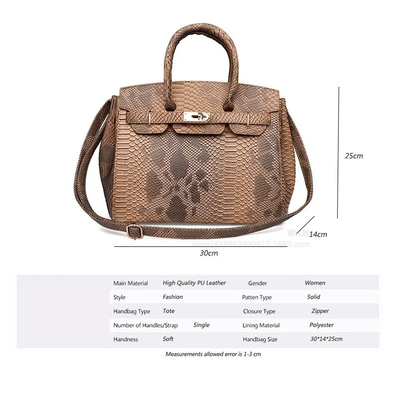 49.99$ Sale! Serpentine Patten Women High Quality Birkin replica Handbags