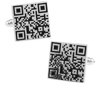 Factory Price Retail French Men Gifts Cuff links Fashion Copper Material Silver QR Code Design CuffLinks Free Shipping
Factory Price Retail French Men Gifts Cuff links Fashion Copper Material Silver QR Code Design CuffLinks Free Shipping