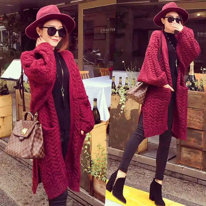 New Korean Fashion Winter Lady Sweaters Coarse Fried Twist Thick Sweater Knitting Korea Bats Wing Sleeve Knitwear Long Cutout
New Korean Fashion Winter Lady Sweaters Coarse Fried Twist Thick Sweater Knitting Korea Bats Wing Sleeve Knitwear Long Cutout
