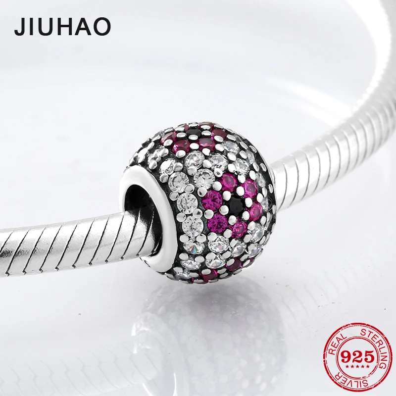 New 925 Sterling Silver Sparkling surround hot pink CZ beads Fit Original Pandora Charm Bracelet Jewelry making
New 925 Sterling Silver Sparkling surround hot pink CZ beads Fit Original Pandora Charm Bracelet Jewelry making
