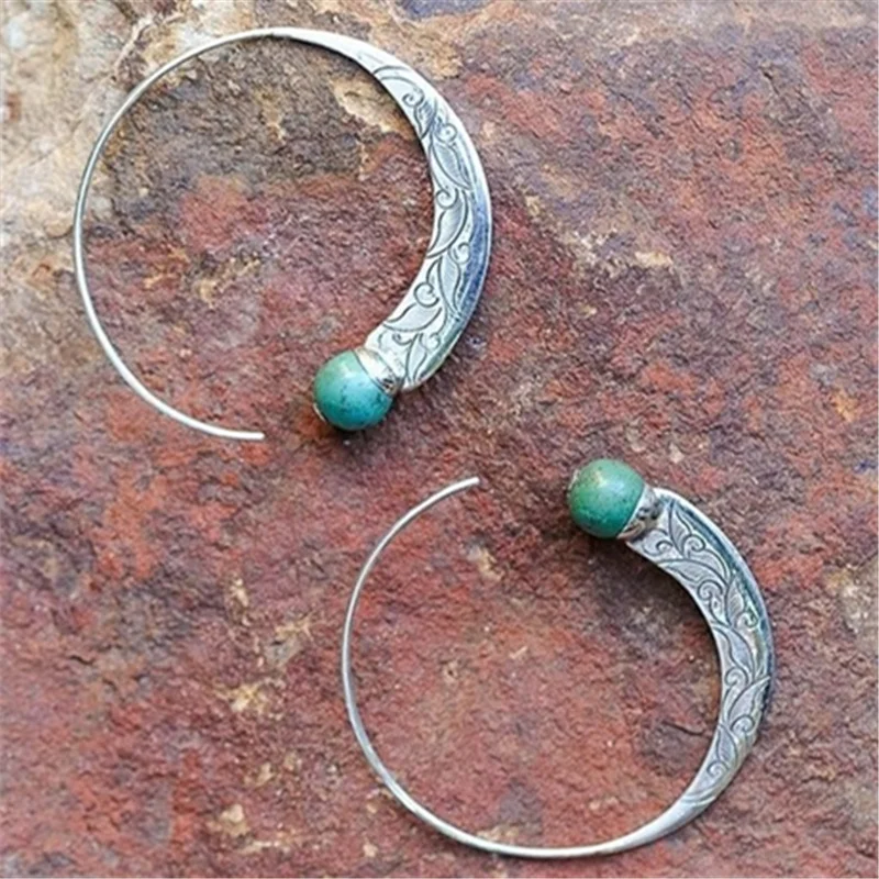 Bohemian Style Silver Color Hoop Earrings for Women Jewelry Wedding Brincos Engagement Vintage Earings Gifts Y30
Bohemian Style Silver Color Hoop Earrings for Women Jewelry Wedding Brincos Engagement Vintage Earings Gifts Y30