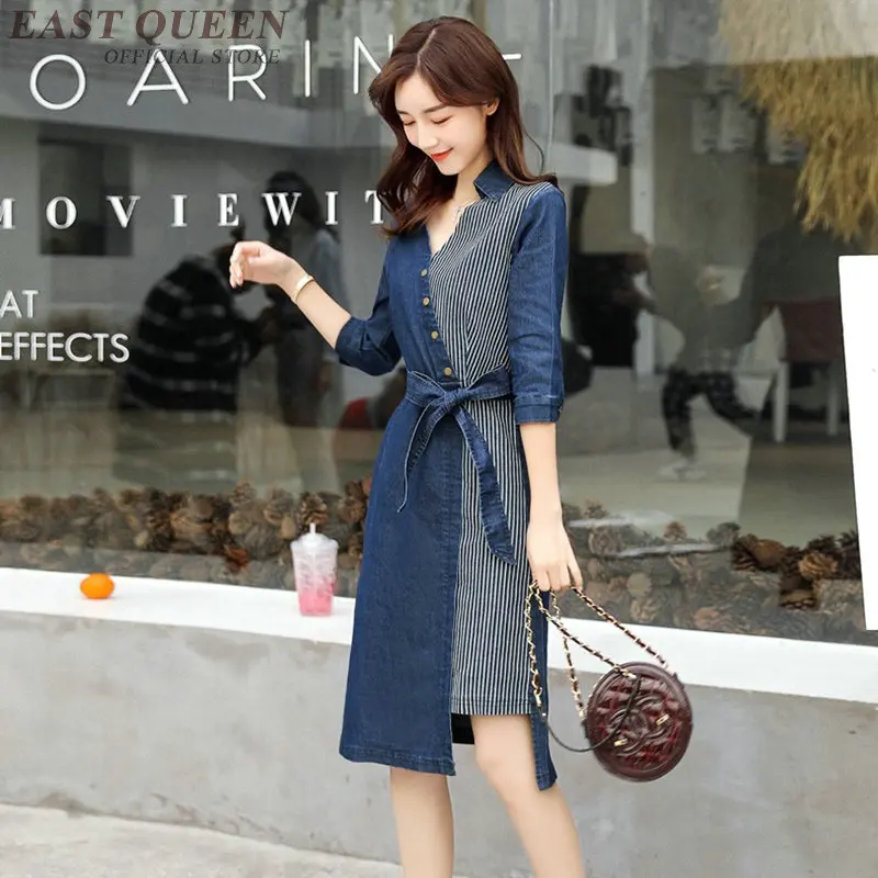 Denim Women Dress Autumn 2019 V Neck Patchwork Women'S Asymmetric Dresses Belt Dress Midi Long Jean Dresses Women 2019 DD2227
Denim Women Dress Autumn 2019 V Neck Patchwork Women'S Asymmetric Dresses Belt Dress Midi Long Jean Dresses Women 2019 DD2227