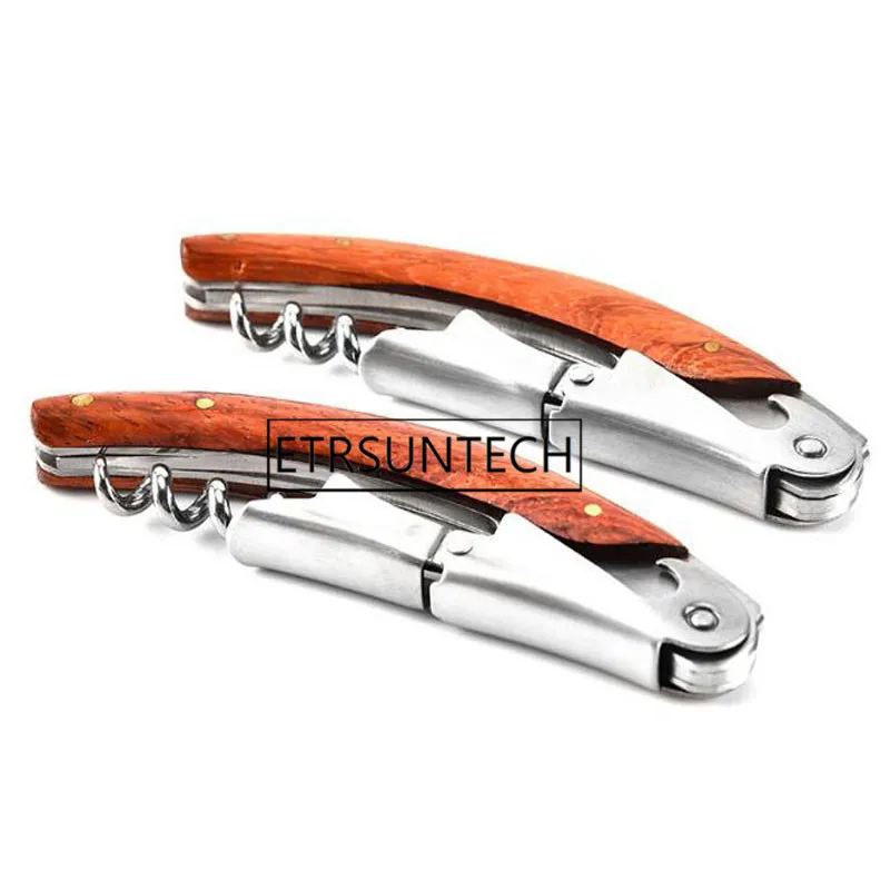 

200pcs High Quality Wood Handle Professional Wine Opener Multifunction Portable Screw Corkscrew Wine Bottle Opener Cook Tools