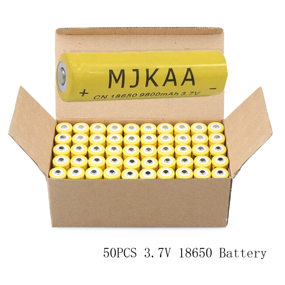 Cncool 50pcs 18650 Battery 9800mAh 3.7V Rechargeable Battery Li-ion Lithium Bateria for LED Flashlight Torch Lithium Battery 
Cncool 50pcs 18650 Battery 9800mAh 3.7V Rechargeable Battery Li-ion Lithium Bateria for LED Flashlight Torch Lithium Battery
