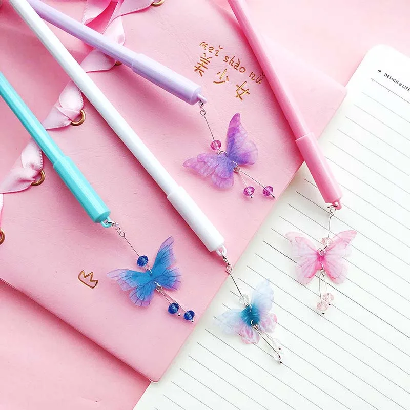 36 pcs/lot Butterfly Pendant Gel Pen Cute 0.5 mm Black Ink Signature pen office School writing Supplies Stationery gift
36 pcs/lot Butterfly Pendant Gel Pen Cute 0.5 mm Black Ink Signature pen office School writing Supplies Stationery gift