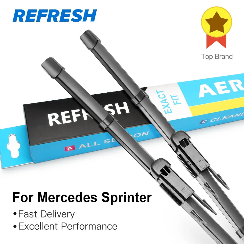 REFRESH Wiper Blades for Mercedes Benz Sprinter W901 W902 W906 Model Year from 1995 to 2016
REFRESH Wiper Blades for Mercedes Benz Sprinter W901 W902 W906 Model Year from 1995 to 2016