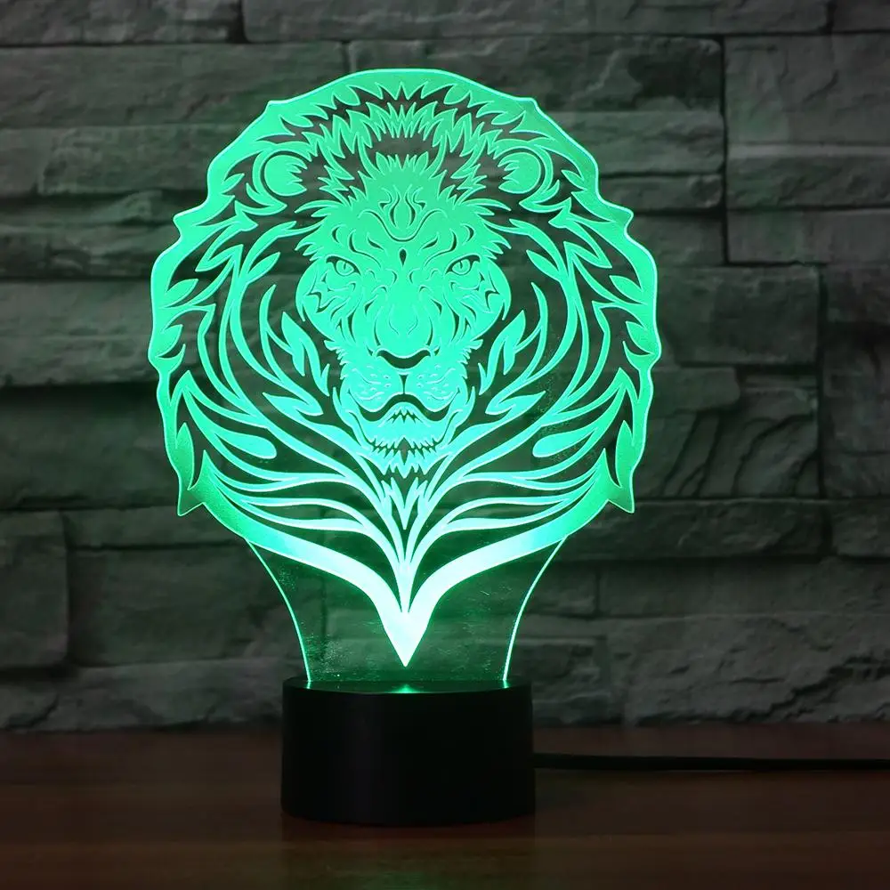 Creative 7 Color Changing Animals 3D Lion Usb For Kid Touch Button Table Lamp Led Luminaria Night Light Kids Sleep Visual Lights
Creative 7 Color Changing Animals 3D Lion Usb For Kid Touch Button Table Lamp Led Luminaria Night Light Kids Sleep Visual Lights