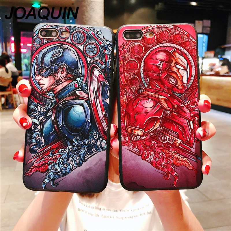 Fashion 3D Marvel Angry Embossed Captain America Iron Man Heroes Soft TPU Case for iPhone X 6 6S 7 8 Plus Cover fundas
Fashion 3D Marvel Angry Embossed Captain America Iron Man Heroes Soft TPU Case for iPhone X 6 6S 7 8 Plus Cover fundas
