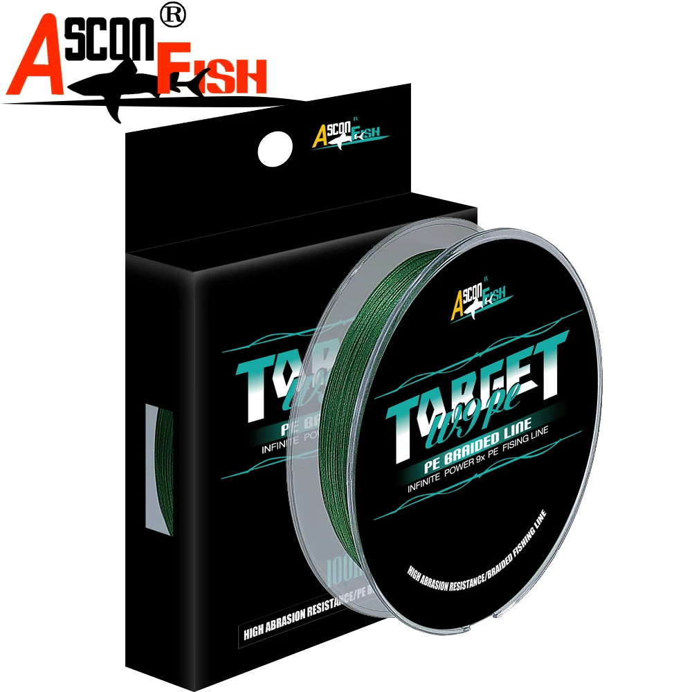 Ascon Fish Braided Fishing Line 100m 9 Strands PE Woven Rope for Cord Fishing Saltwater Freshwater Multifilament Line
Ascon Fish Braided Fishing Line 100m 9 Strands PE Woven Rope for Cord Fishing Saltwater Freshwater Multifilament Line